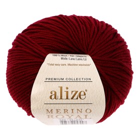 

Пряжа "Merino Royal" 100% шерсть 100м/50гр (323 винный)