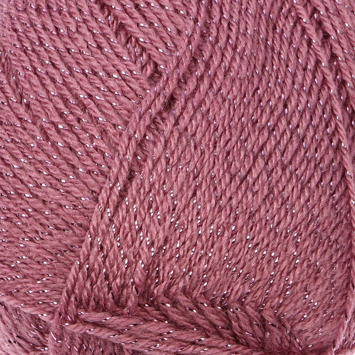 Пряжа "Sal simli" 95% акрил, 5% металлик 460м/100гр (28 сухая роза)