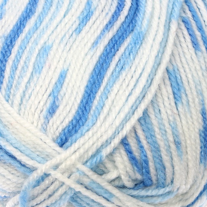 Пряжа "Sekerim bebe 0-4" 100% акрил 320м/100гр (508 бело-голуб.)