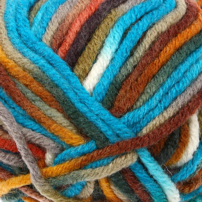 Пряжа "Superlana Maxi multi color" 75% акрил, 25% шерсть 100м/100гр (52145)