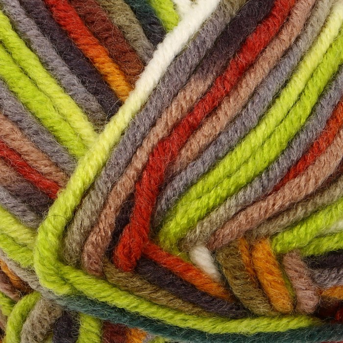 Пряжа "Superlana Maxi multi color" 75% акрил, 25% шерсть 100м/100гр (52149)