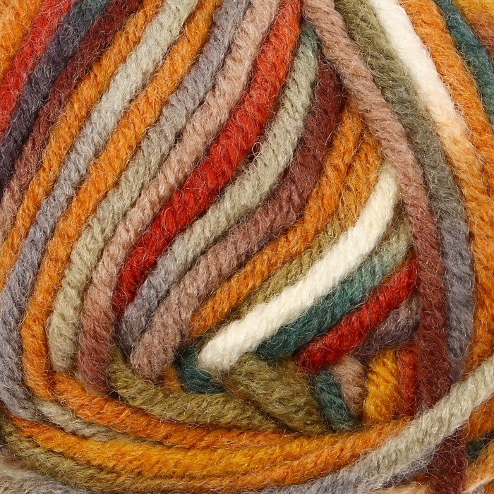 Пряжа "Superlana Maxi multi color" 75% акрил, 25% шерсть 100м/100гр (52150)