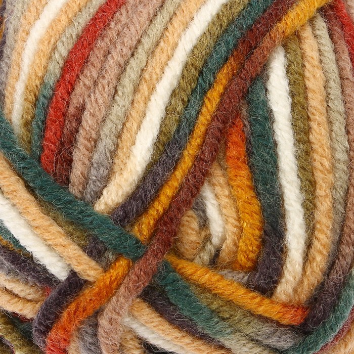 Пряжа "Superlana Maxi multi color" 75% акрил, 25% шерсть 100м/100гр (52143)