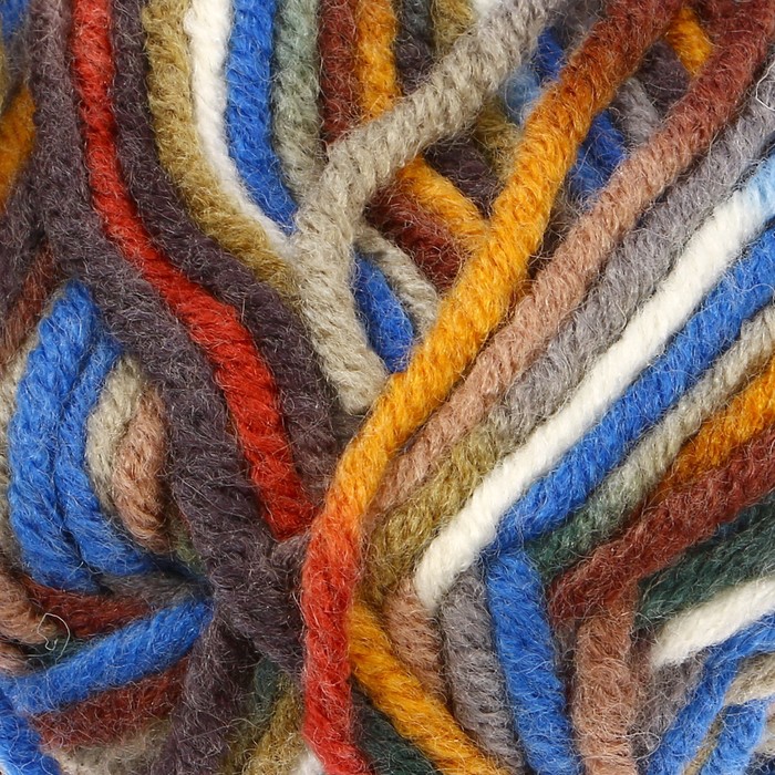 Пряжа "Superlana Maxi multi color" 75% акрил, 25% шерсть 100м/100гр (52141)