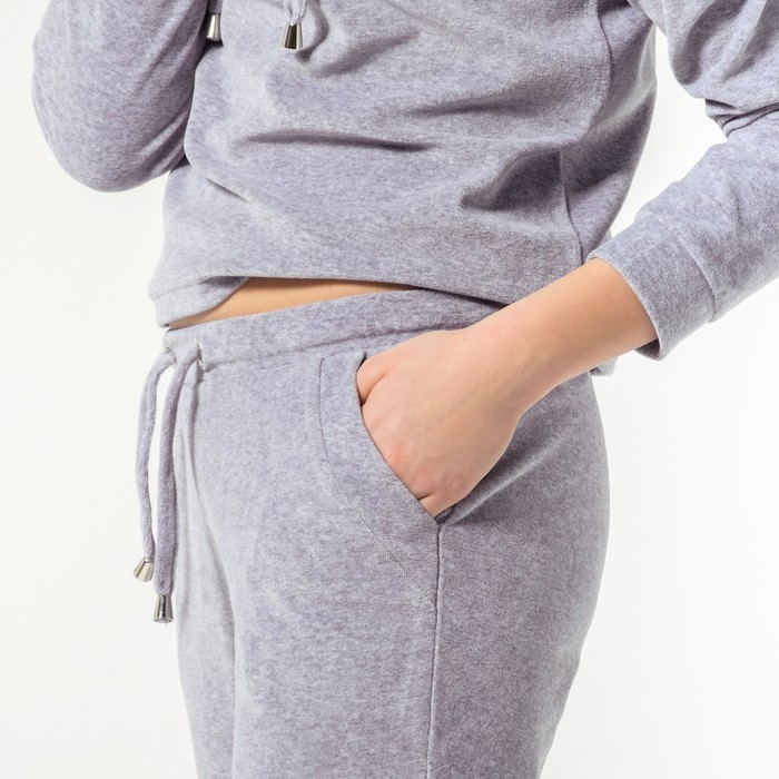 Костюм спортивный с капюшоном женский MINAKU, размер 48, цвет серый
