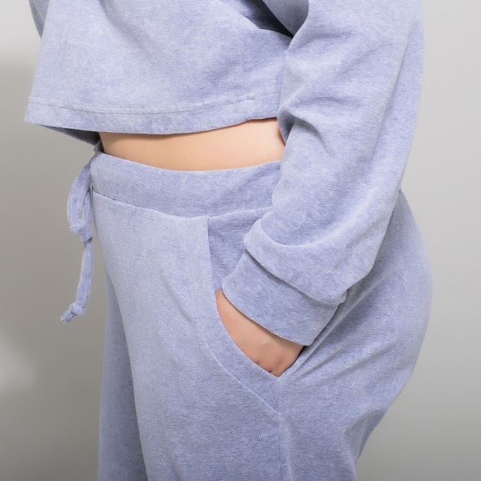 Костюм спортивный с капюшоном женский MINAKU, размер 50, цвет серый