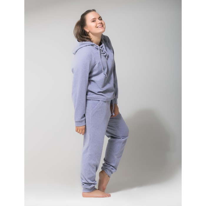 Костюм спортивный с капюшоном женский MINAKU, размер 52, цвет серый
