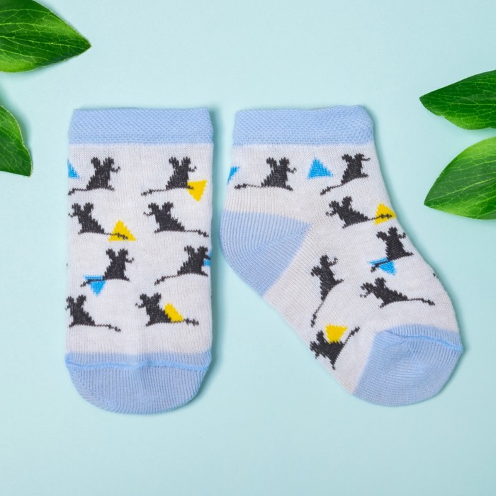 Носки Крошка Я "Мексика. Мышь" 10-12 см, 9-12 мес, 100% хлопок
