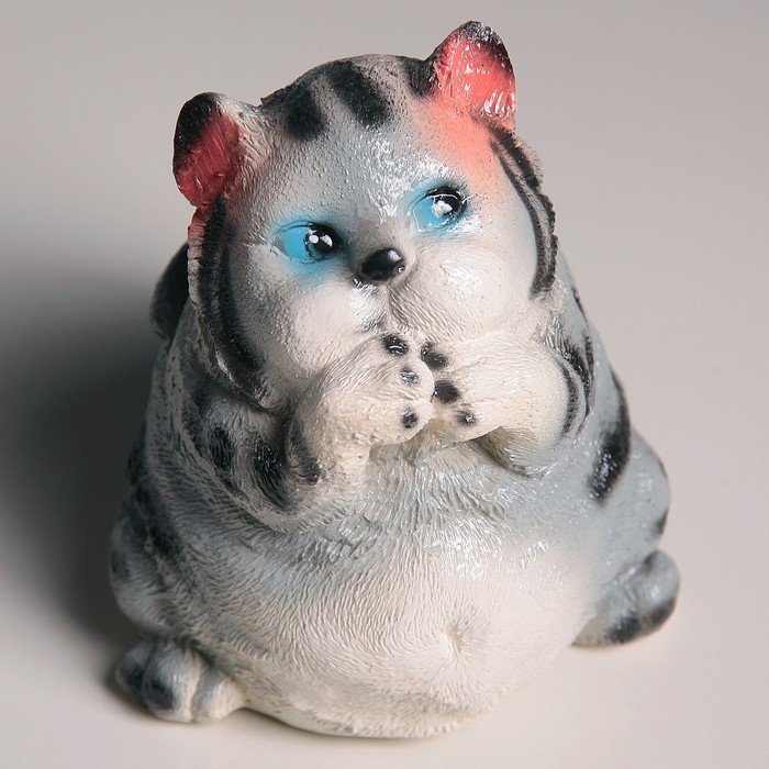 Копилка "Котенок" серый 14см