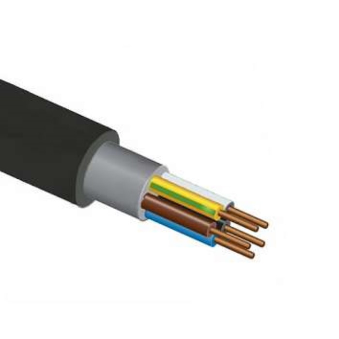 Кабель "АЛЬФАКАБЕЛЬ", ВВГнг(А)-LS, 5х2.5 мм2, бухта 35 м, черный