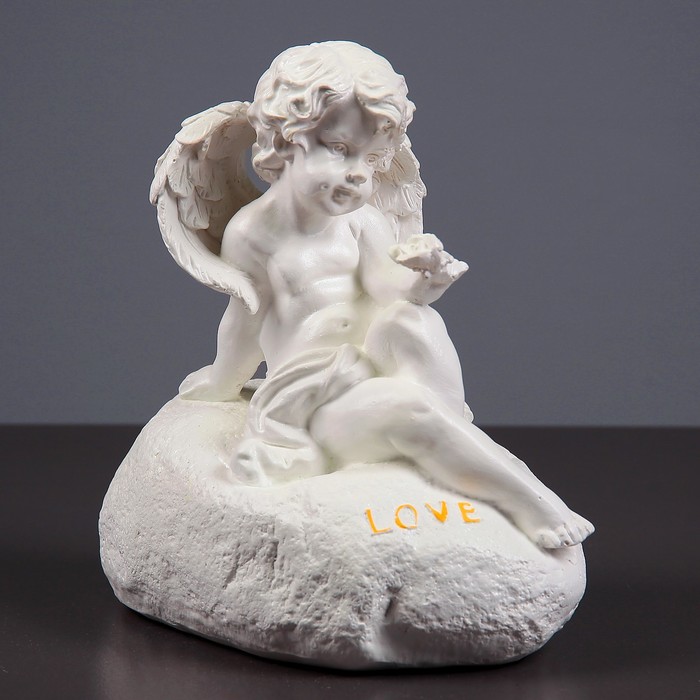 Статуэтка светящаяся "Ангел на камне малый" 14см