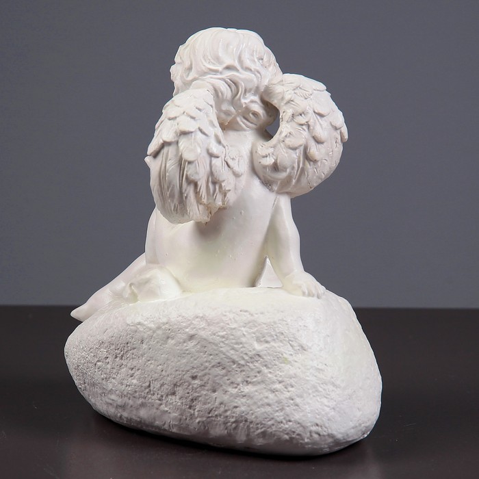 Статуэтка светящаяся "Ангел на камне малый" 14см