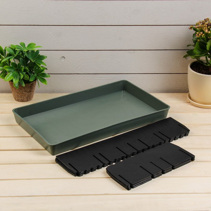 Кассета для рассады, 15 ячеек по 430 мл, поддон