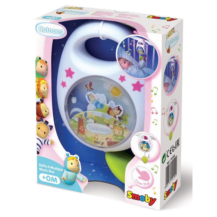 Музыкальная подвеска на кроватку Cotoons, цвета МИКС