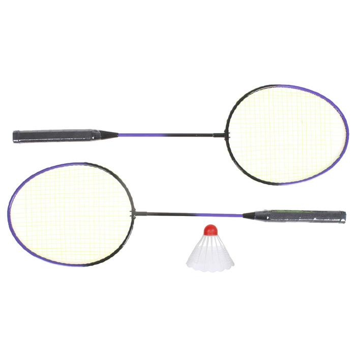 Бадминтон 2 ракетки аллюминий + волан в пакете