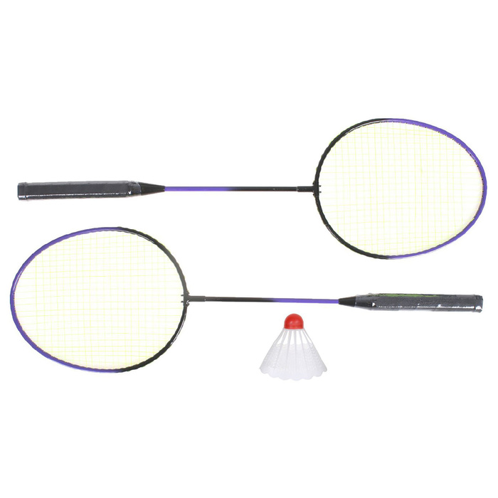 Бадминтон 2 ракетки аллюминий + волан в пакете