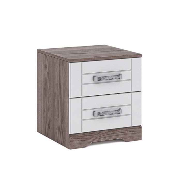 Тумба прикроватная Аллегро, 450х456х485, Платина шагрень/Дезира светлый