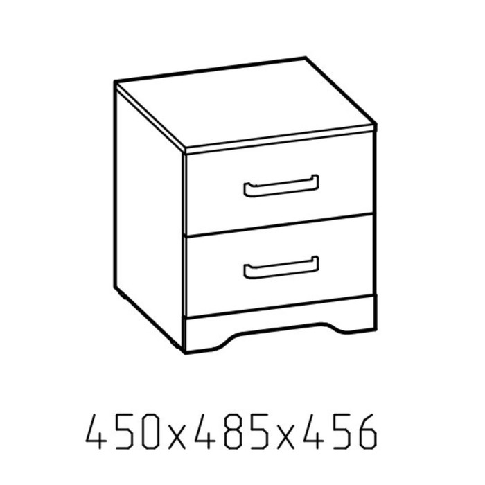 Тумба прикроватная Аллегро, 450х456х485, Платина шагрень/Дезира светлый