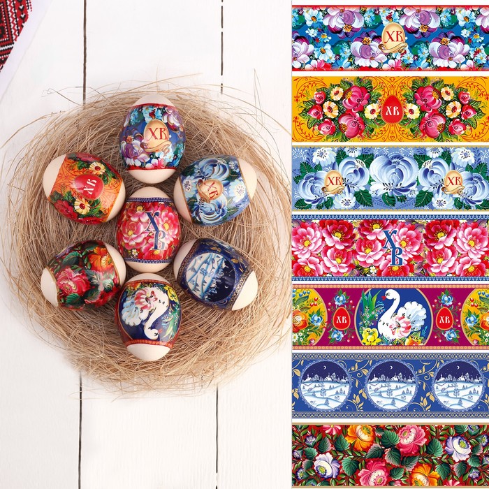 Пасхальная термоусадочная плёнка "Жостово" на 7 яиц