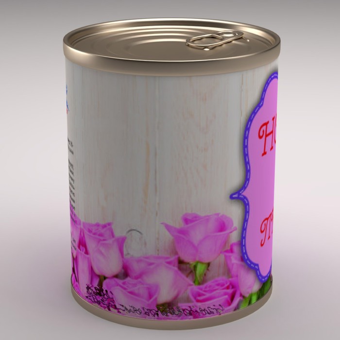 Носки женские в консервной банке "Носочки для любимой", 1 пара, МИКС