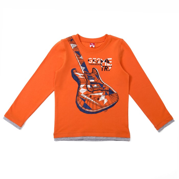 Джемпер для мальчика, рост 110 см, цвет оранжевый