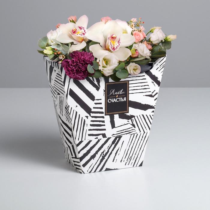 Коробка–трапеция «Зебра», 23 х 23 см