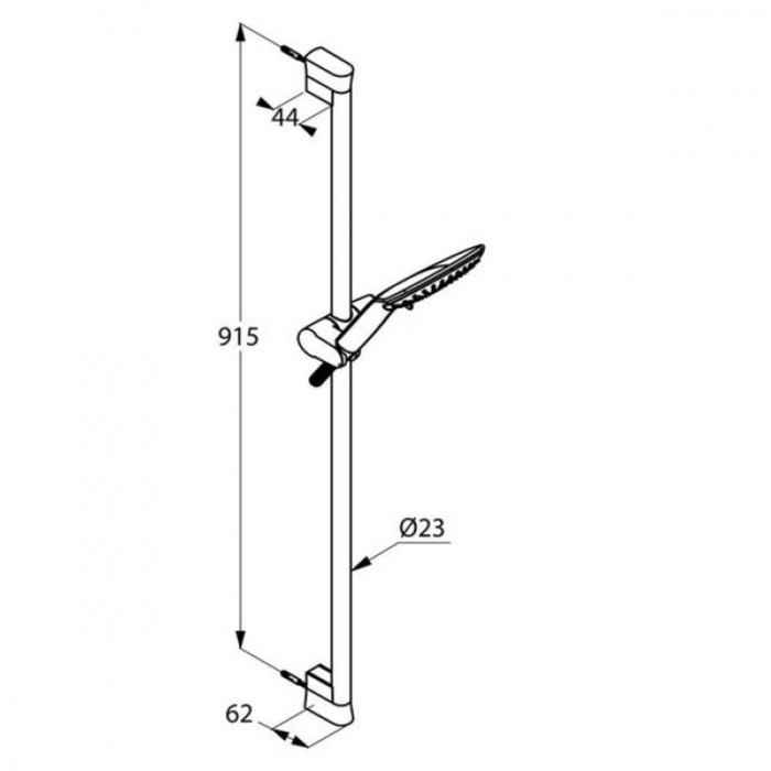 Душевой гарнитур KLUDI FIZZ 3S длина штанги 900 мм, хром, (6774005-00)