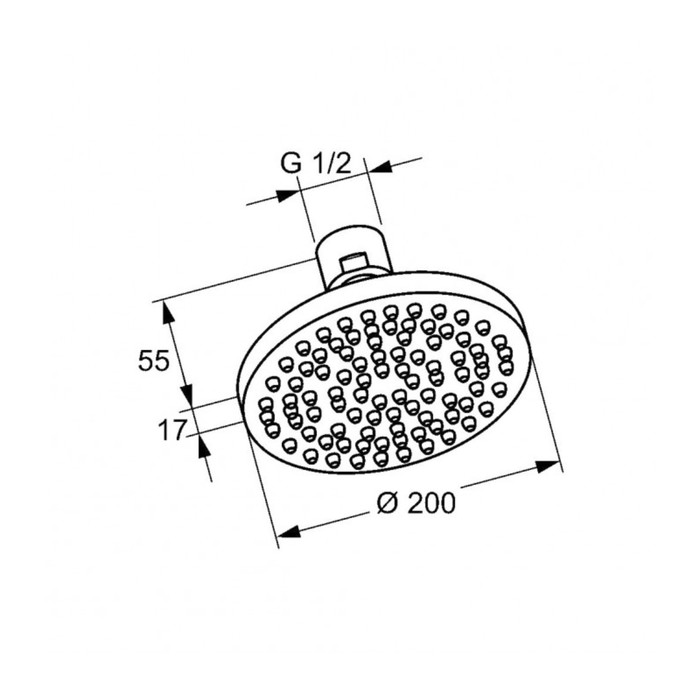 Верхний душ KLUDI 200 мм, (6651005-00)