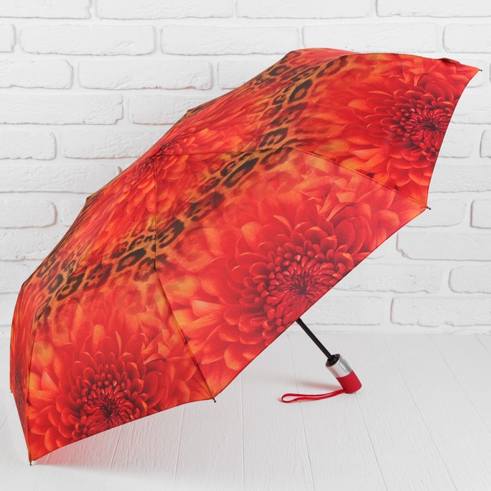 Зонт автоматический "Цветок", R=50см, цвет оранжевый
