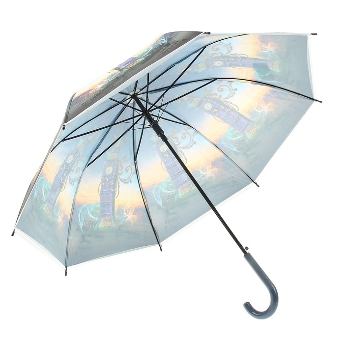 Зонт-трость "Лондон", полуавтоматический, R=50см