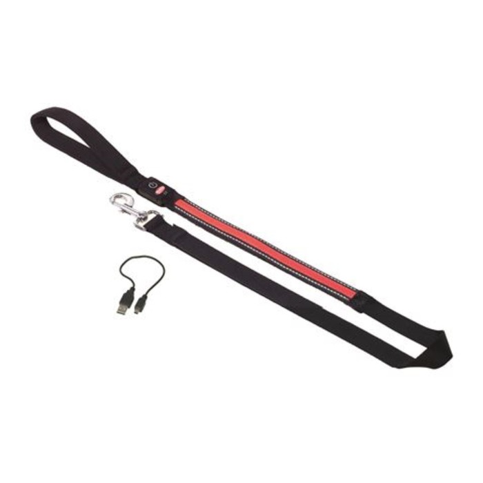 Поводок Nobby для собак, светодиодный/аккум., 120см, красный