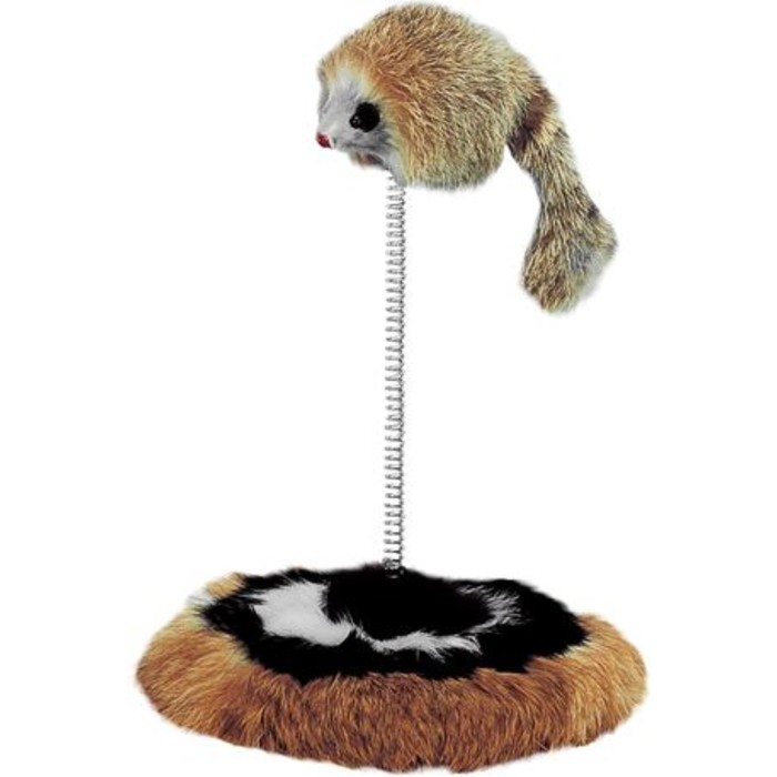 Игрушка Nobby "Мышка на пружинке", для кошек, высота, 15см