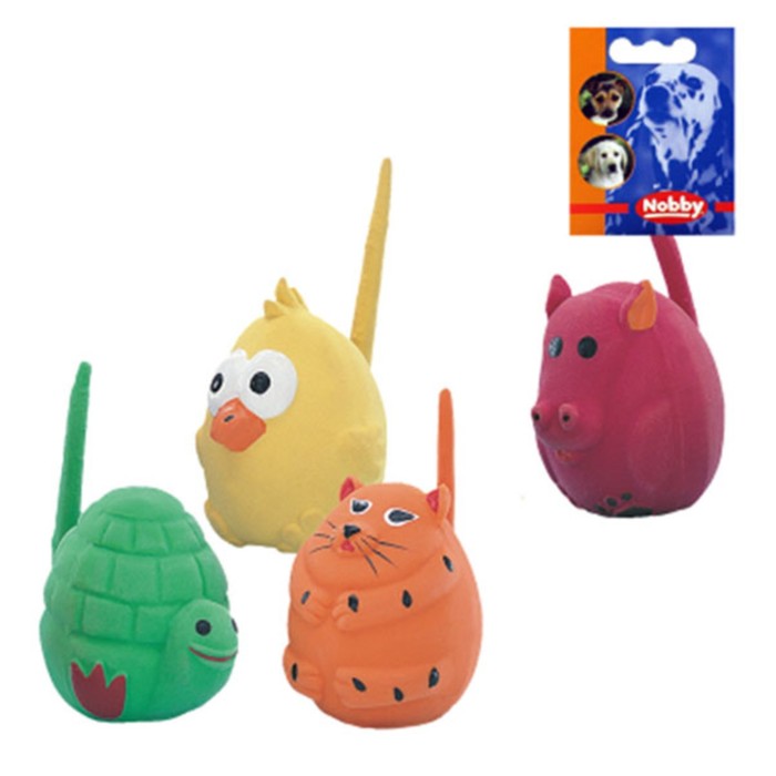 Игрушка Nobby "Зверушка с хвостиком" для собак, 6см