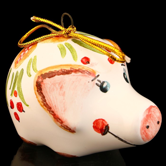 Сувенир «Поросёнок», 2×2×3 см, ярославская майолика микс