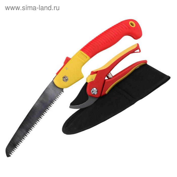 

Набор, 3 предмета: секатор, ножовка садовая складная, нейлоновая сумка, GRINDA