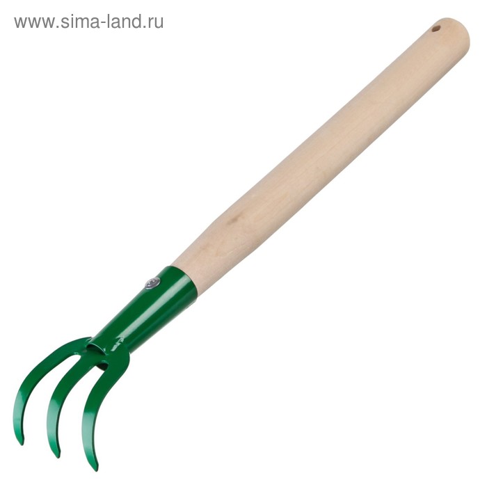 Рыхлитель, длина 43 см, 3 зубца, деревянная ручка, «РОСТОК»