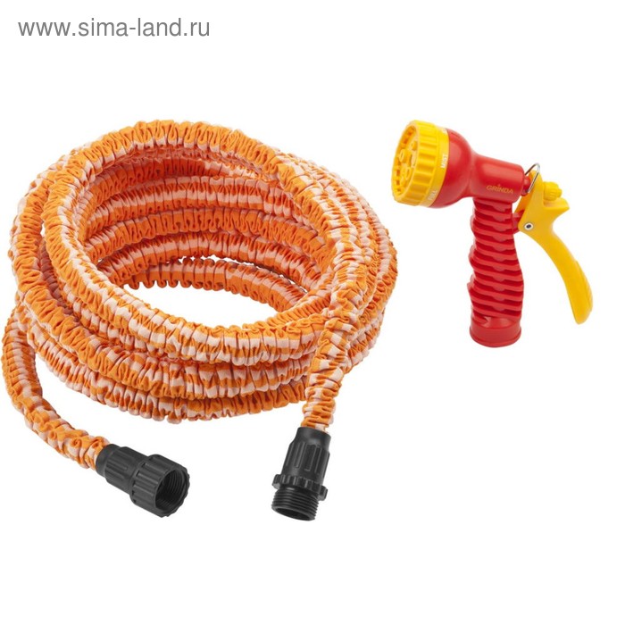 

Шланг растягивающийся, L = 15 м, пистолет-распылитель 7 режимов, GRINDA