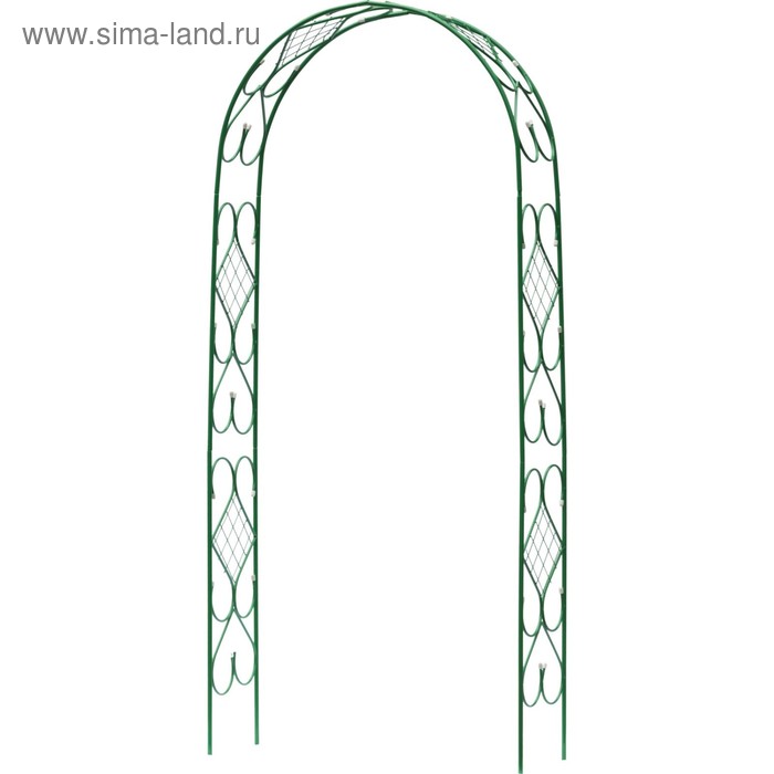 Арка садовая, 240 × 120 × 36 см, металл, зелёная, Grinda, «Ар-деко»
