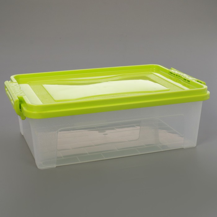 Контейнер для хранения прямоугольный 6,3 л 360х235х115 мм, цвет МИКС