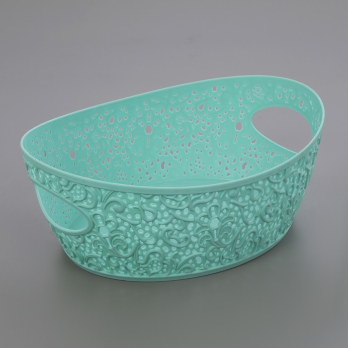 Корзина "Кружево" 2,5 л, цвет аквамарин