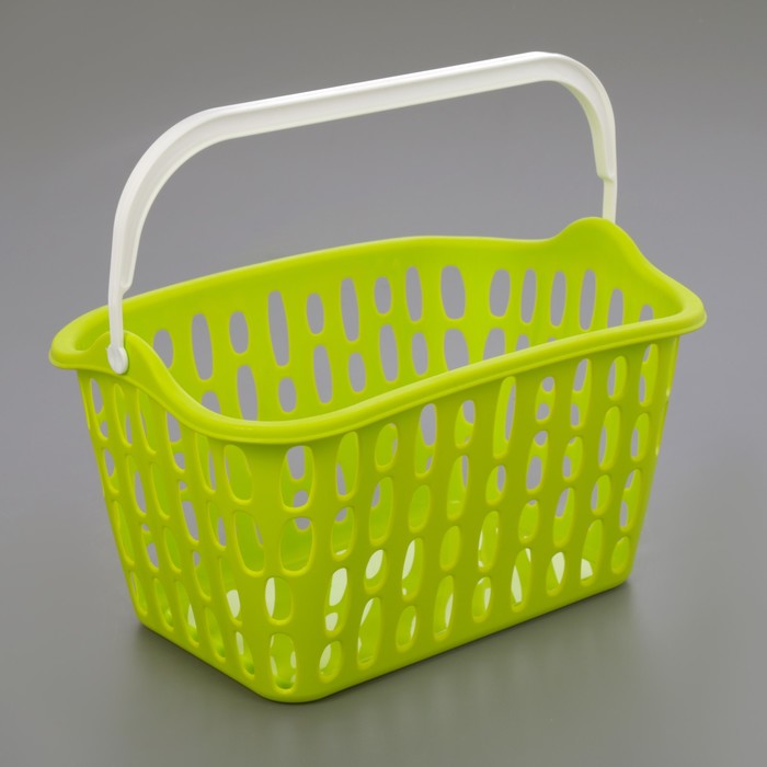Корзина с ручкой 25х18х1 5см, цвет салатовый