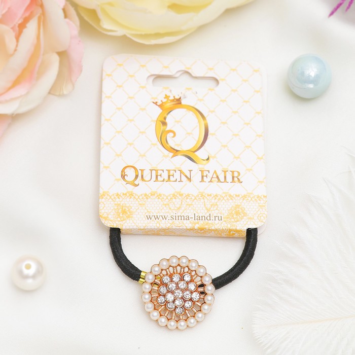 Резинка для волос "Либерти" 2 см, цветочный круг