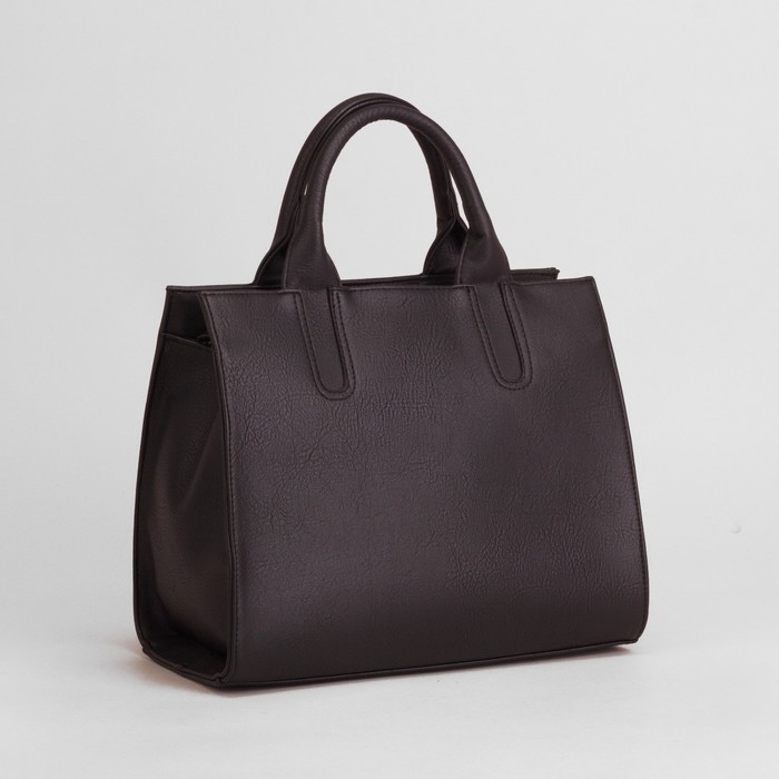 Сумка женская на молнии, 1 отдел, наружный карман, цвет коричневый