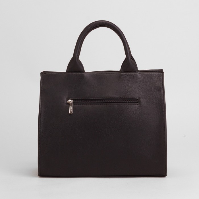 Сумка женская на молнии, 1 отдел, наружный карман, цвет коричневый