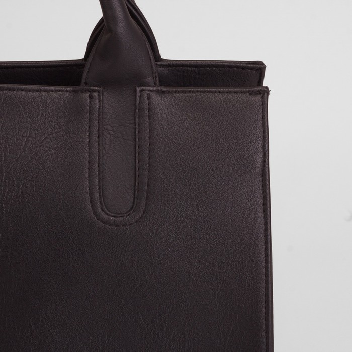 Сумка женская на молнии, 1 отдел, наружный карман, цвет коричневый