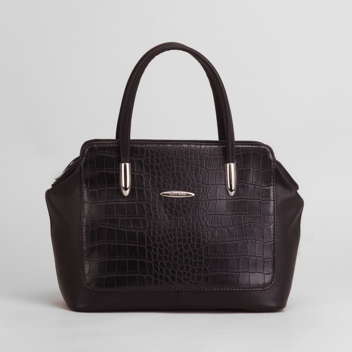 Сумка женская, 2 отдела на молниях, наружный карман, цвет чёрный