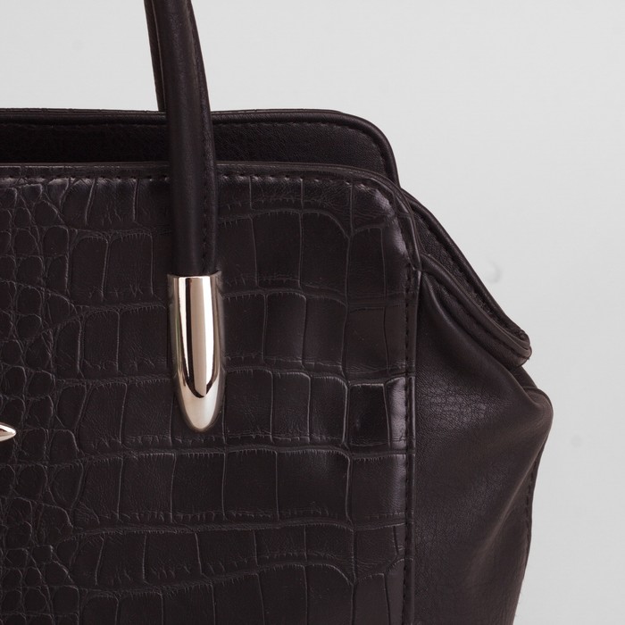 Сумка женская, 2 отдела на молниях, наружный карман, цвет чёрный