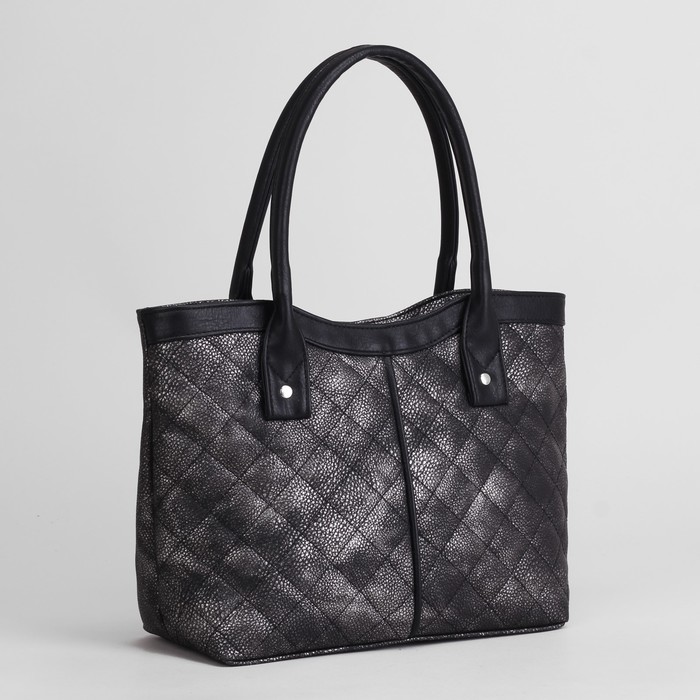 Сумка женская, отдел на молнии, варенка серый