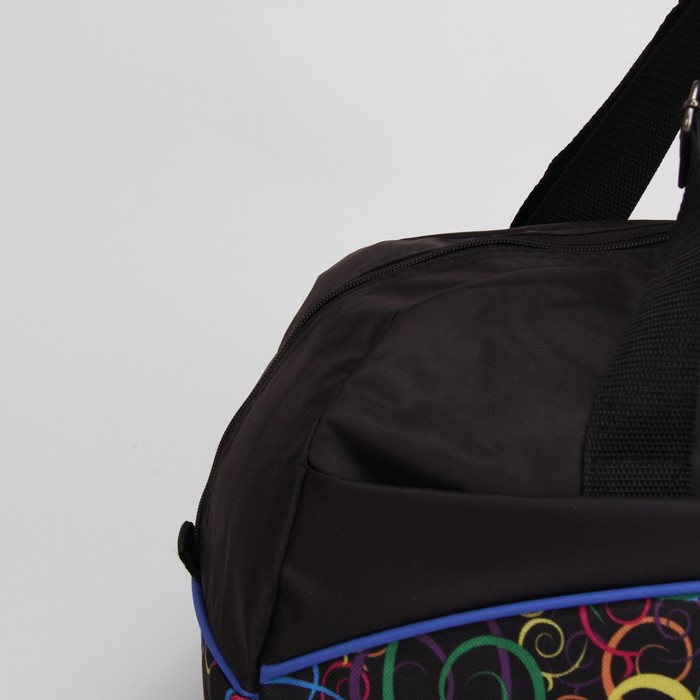 Сумка спорт 5-35, 48*22*28, отдел на молнии, н/карман, регул ремень, черный