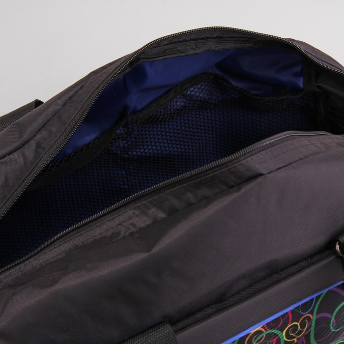 Сумка спорт 5-35, 48*22*28, отдел на молнии, н/карман, регул ремень, черный